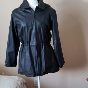 Modern Essentials Leather jacket,women's black. Small.